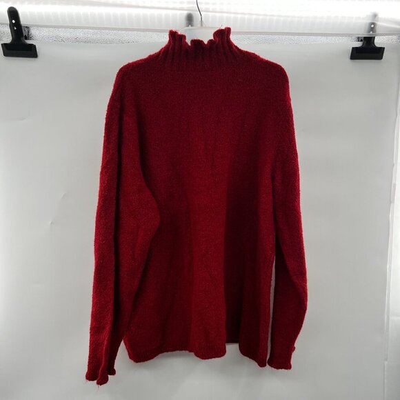 J.H. Collectibles Women's Pullover Sweater Mock Neck Long Sleeve Red Size 1X - Picture 7 of 9